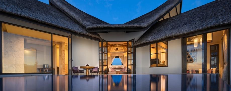 WATER VILLA WITH POOL SUNSET